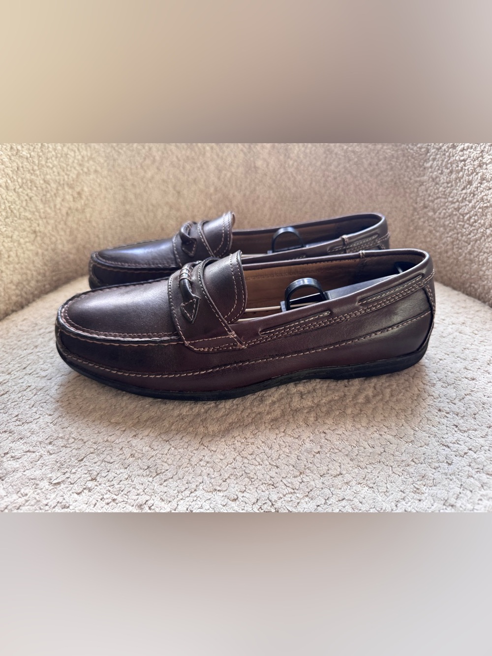 Dockers Men’s Brown Leather Driving Loafers Slip On Casual Shoes Size 8.5M